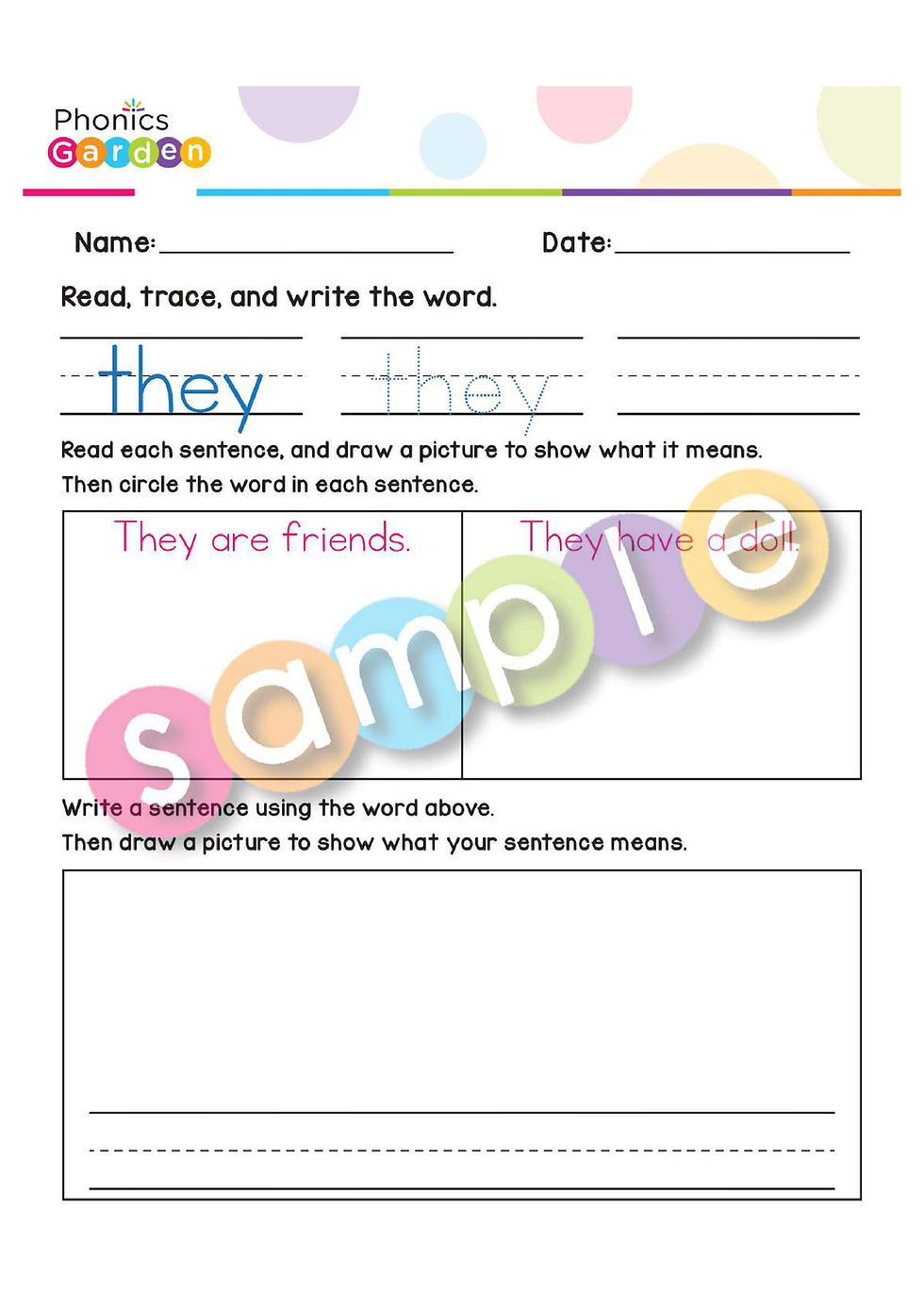 Thumbnail: Sight Word "THEY" | Bundle | 20 Pages