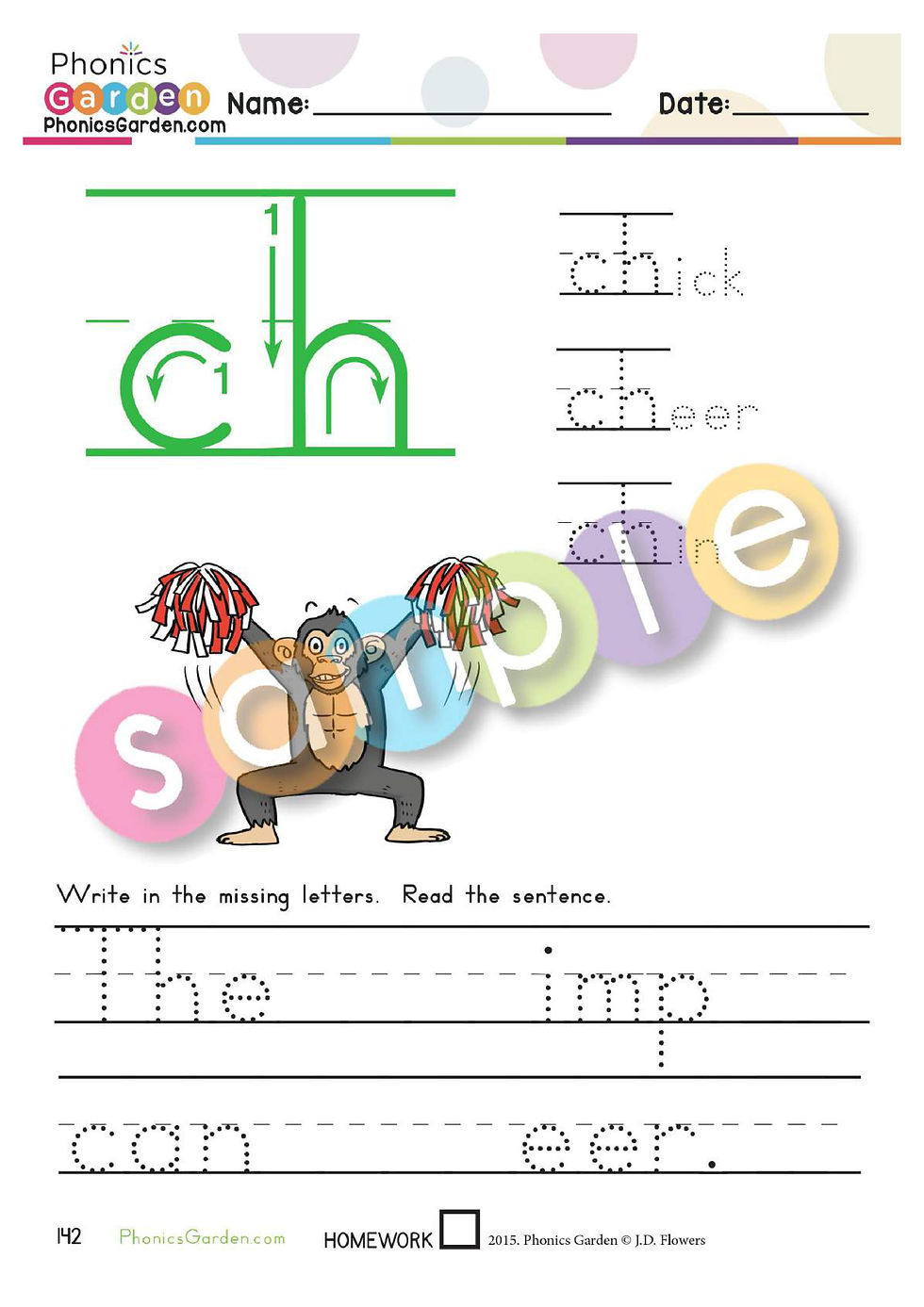 Thumbnail: CH | Consonant Digraph | RED Program | 18 Pages