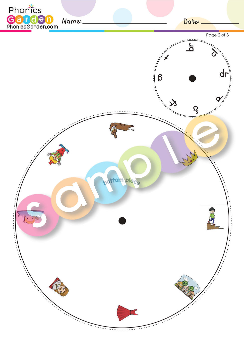 Thumbnail: OWN | Pat-a-Word | Word Family Word Wheel Bundle | 8 Pages