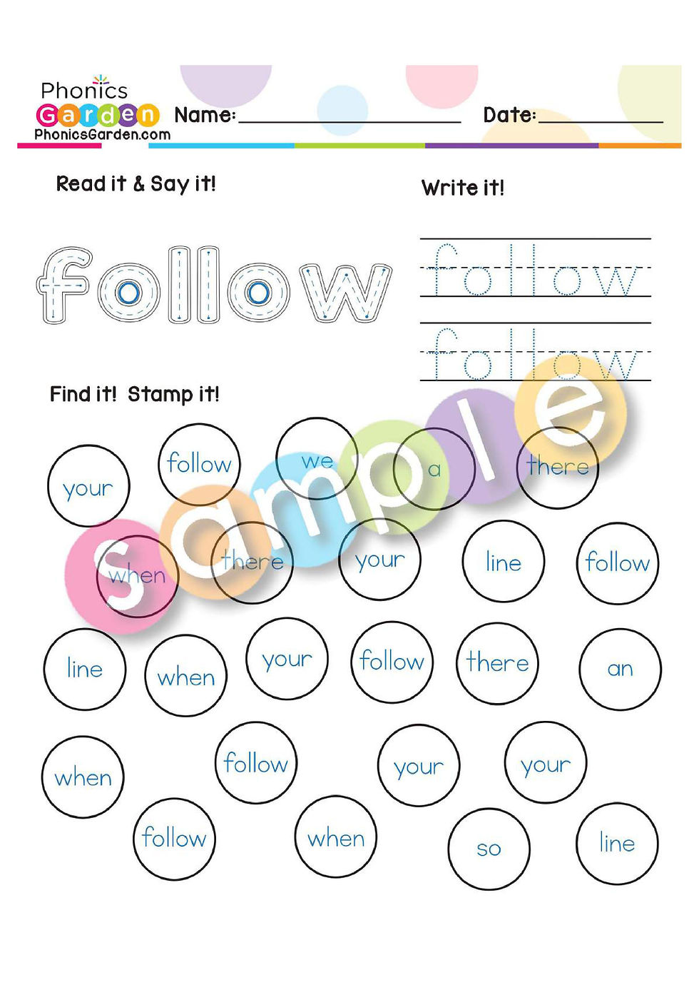 Thumbnail: Sight Word "FOLLOW" | Bundle | 20 Pages