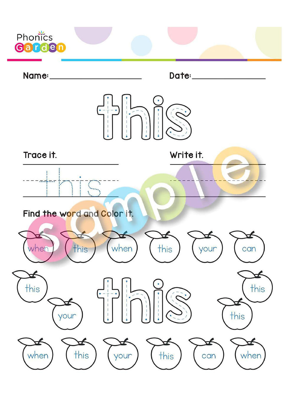 Thumbnail: Sight Word "THIS" | Bundle | 20 Pages
