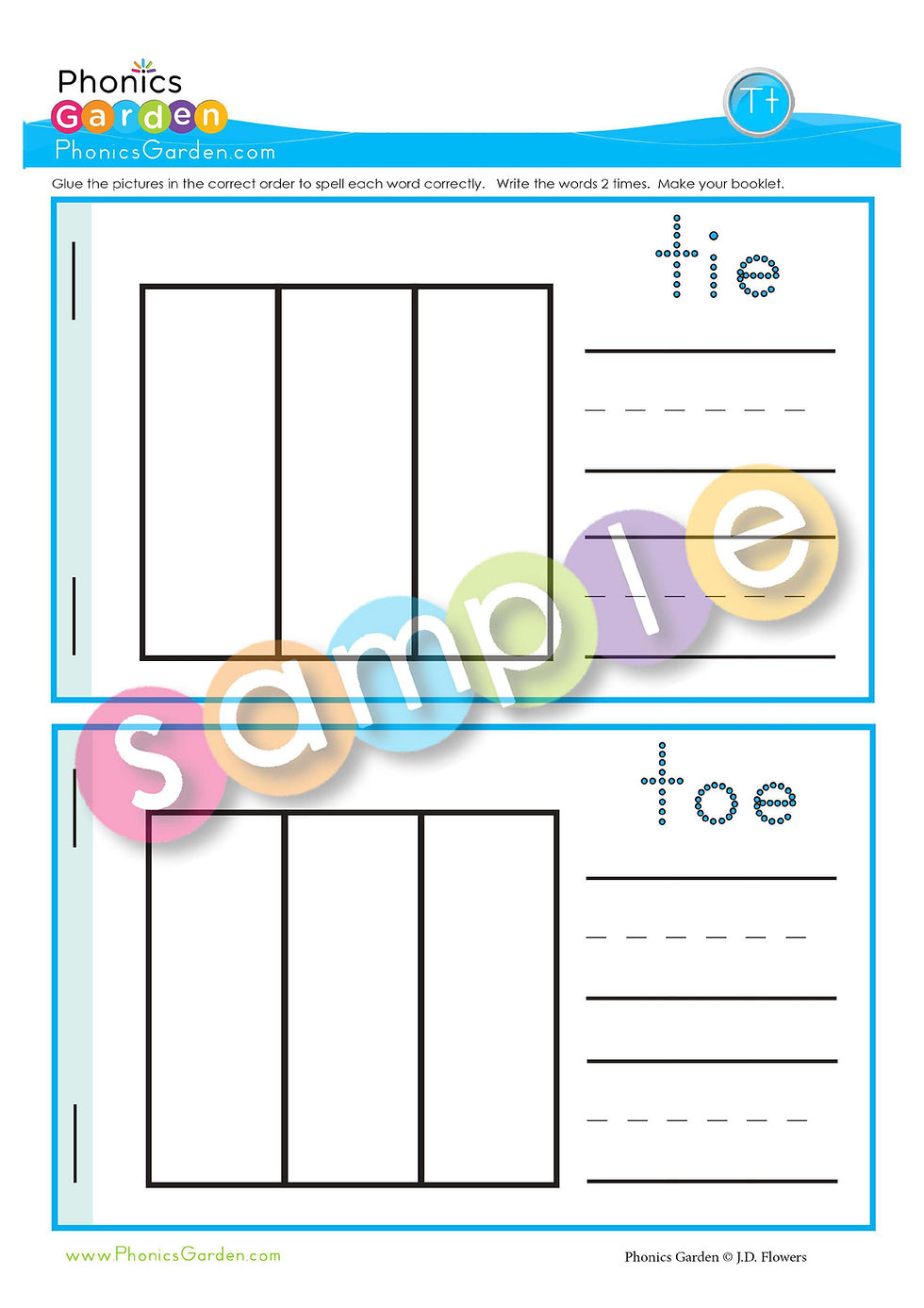 Thumbnail: Tt | Flip-Book | Cut & Paste | CVC | 5 Pages