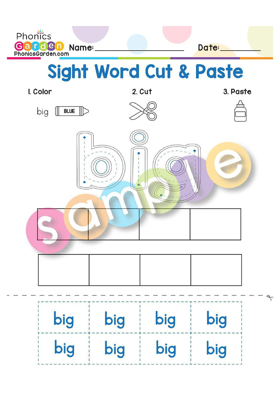 Thumbnail: Sight Word "BIG" | Bundle | 20 Pages