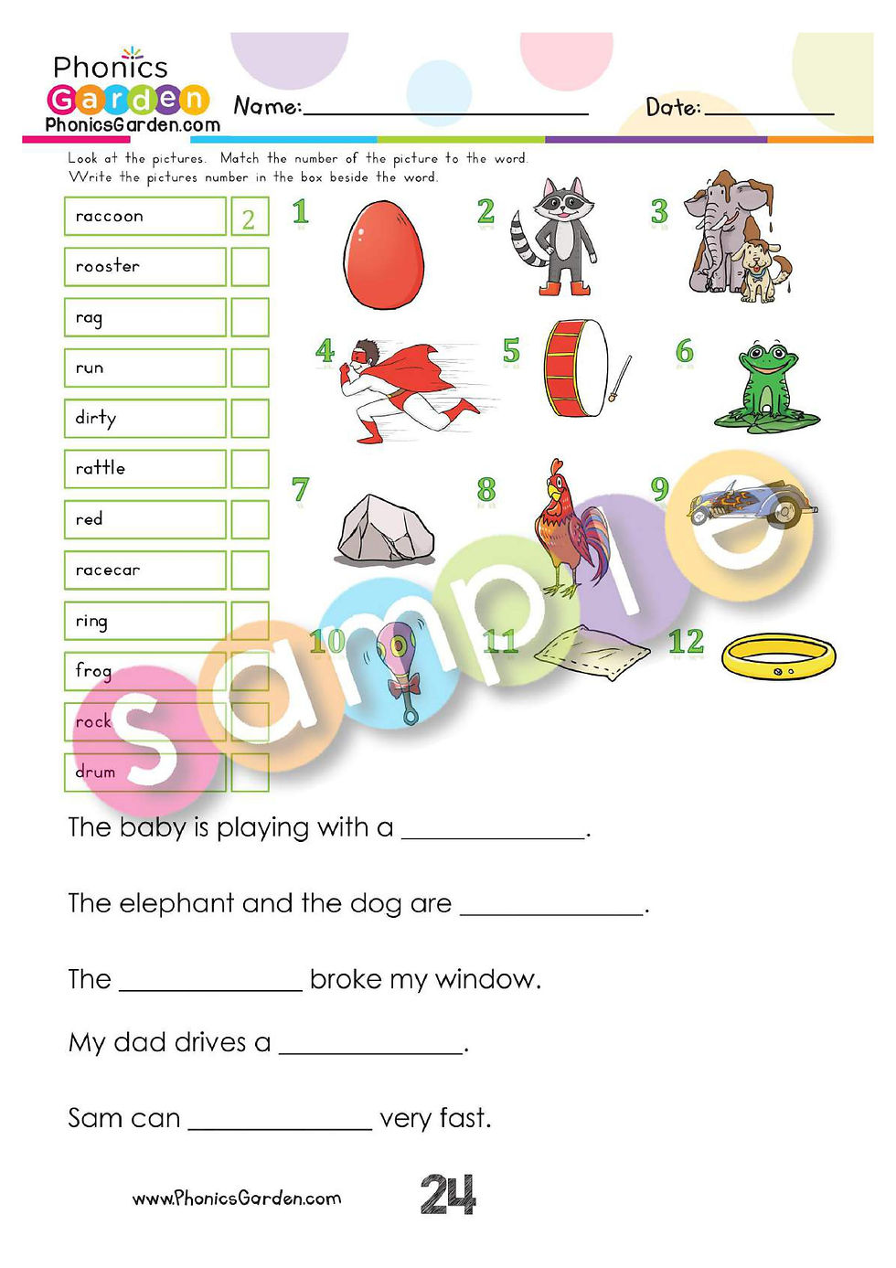 Thumbnail: Rr | Phonics | Spelling | Vocabulary | GREEN | 37 Pages