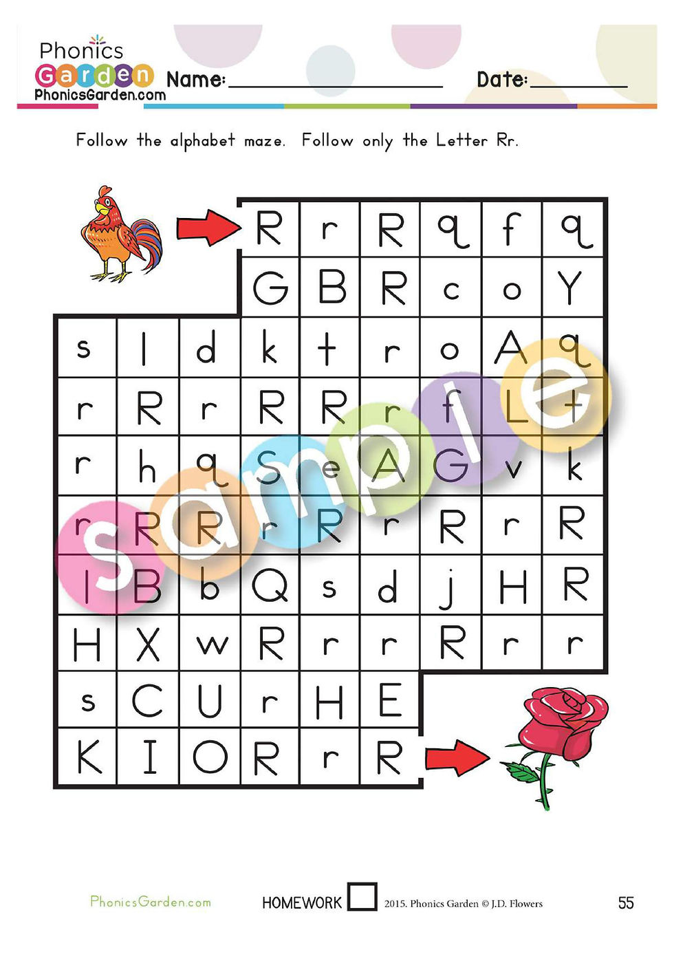 Thumbnail: Rr | Alphabet Recognition | RED Program | 18 Pages