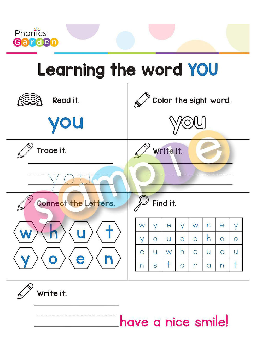 Thumbnail: Sight Word "YOU" | Bundle | 20 Pages