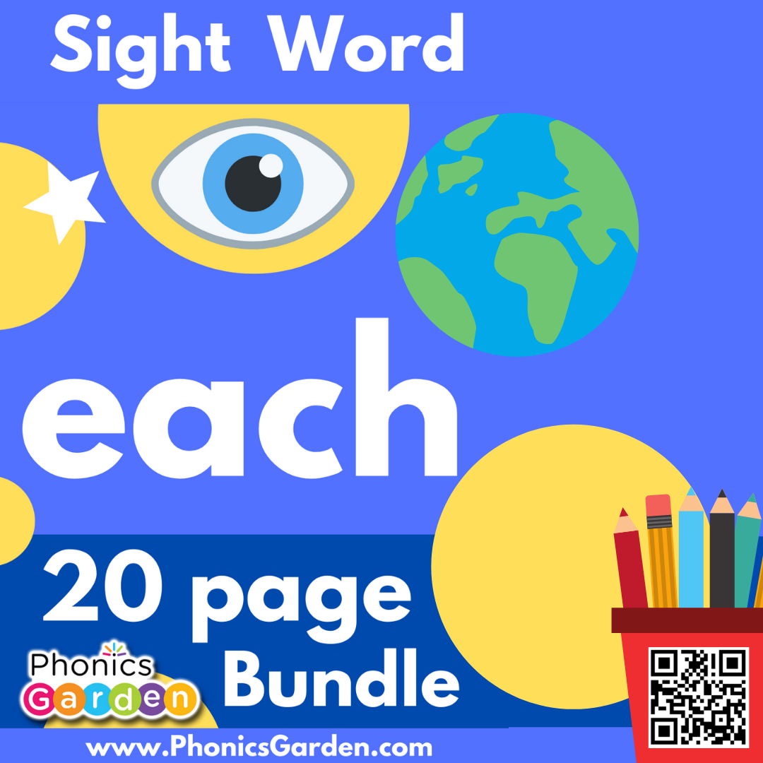 Sight Word "EACH" | Bundle | 20 Pages