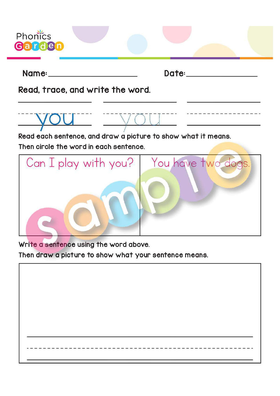 Thumbnail: Sight Word "YOU" | Bundle | 20 Pages