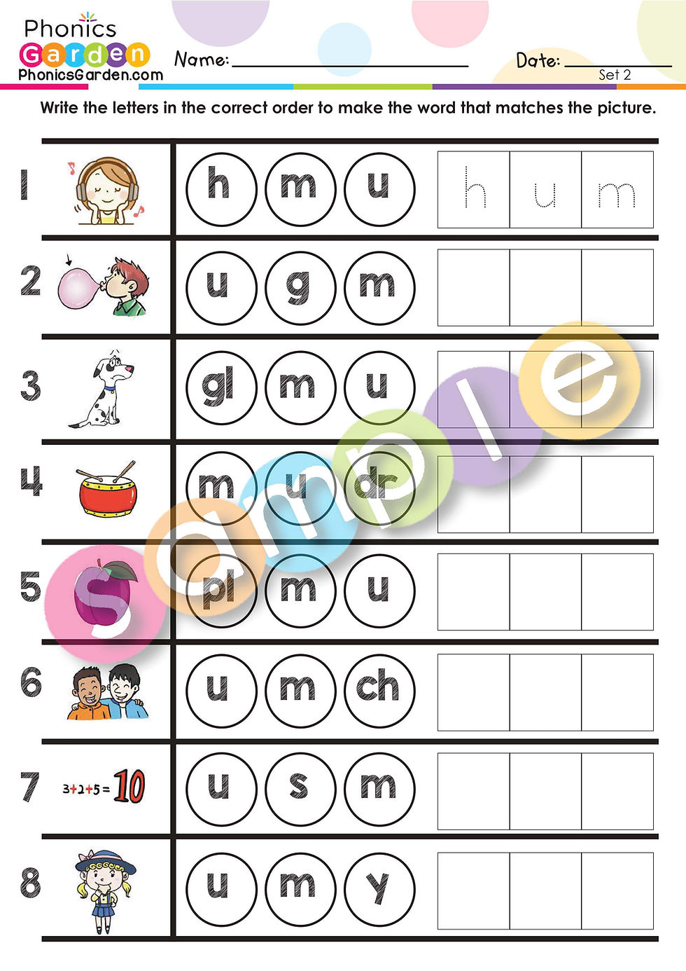 Thumbnail: UM | Pat-a-Word | Word Family Bundle | 85 Pages