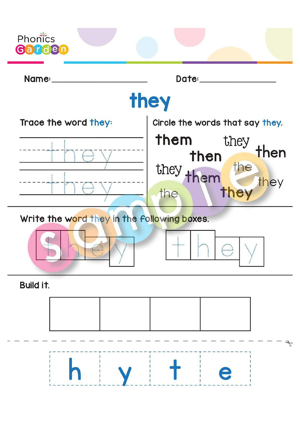 Thumbnail: Sight Word "THEY" | Bundle | 20 Pages
