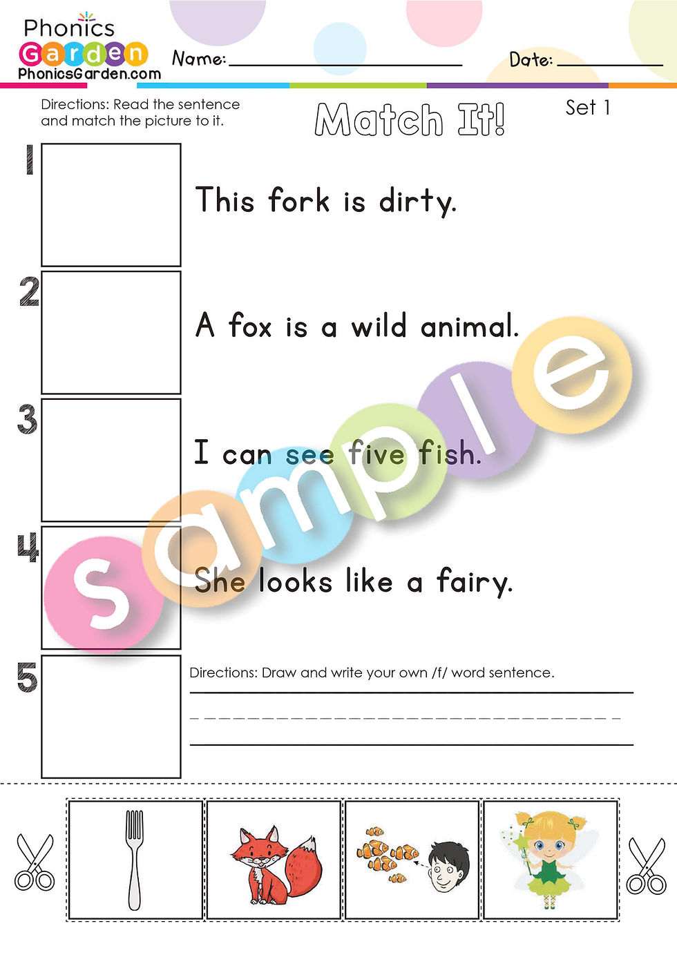 Thumbnail: Ff | Pat-a-Word | Letter /F/ Bundle | 87 Pages