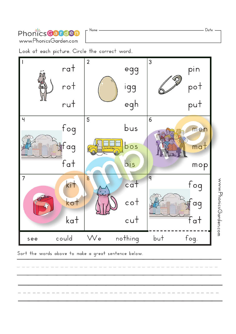 Thumbnail: Mixed Vowels | AEIOU | Set 3 | CVC | Short Vowel Bundle | 24 Pages