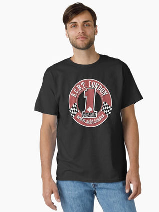 Young man wearing a number one t shirt