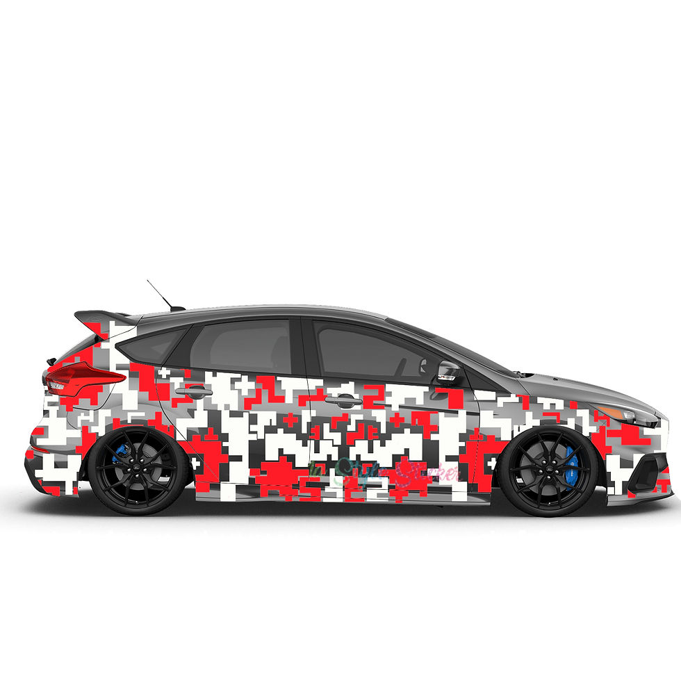 Auto Seitenaufkleber Pixel Set Seitenansicht