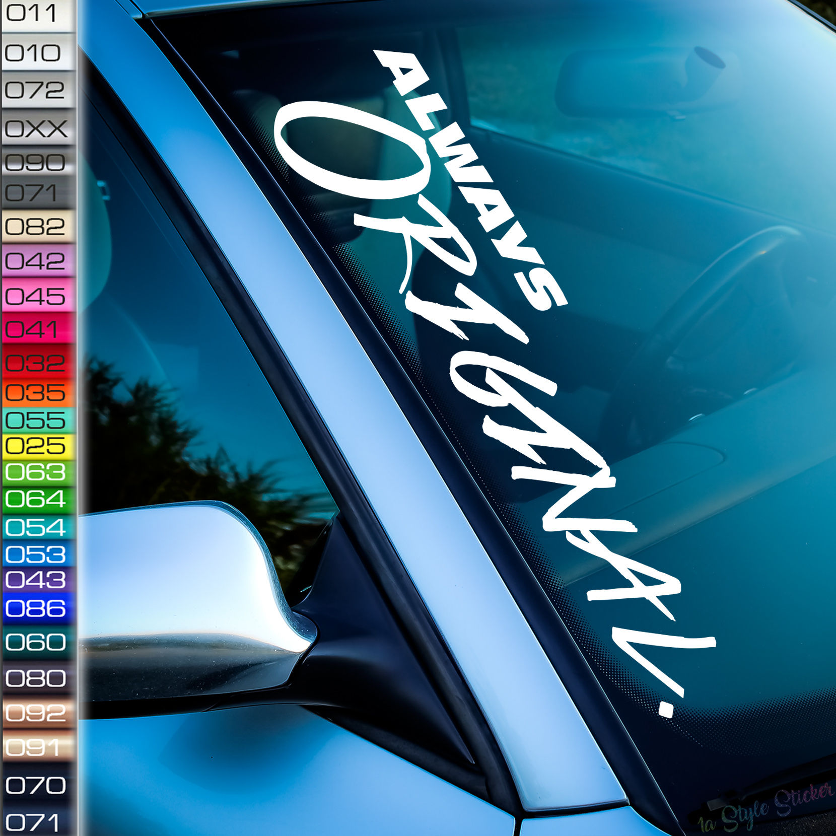 Always Original Frontscheibenaufkleber Tuningsticker Autoaufkleber Uni Farben Sticker Tuningaufkleber Tuningszene
