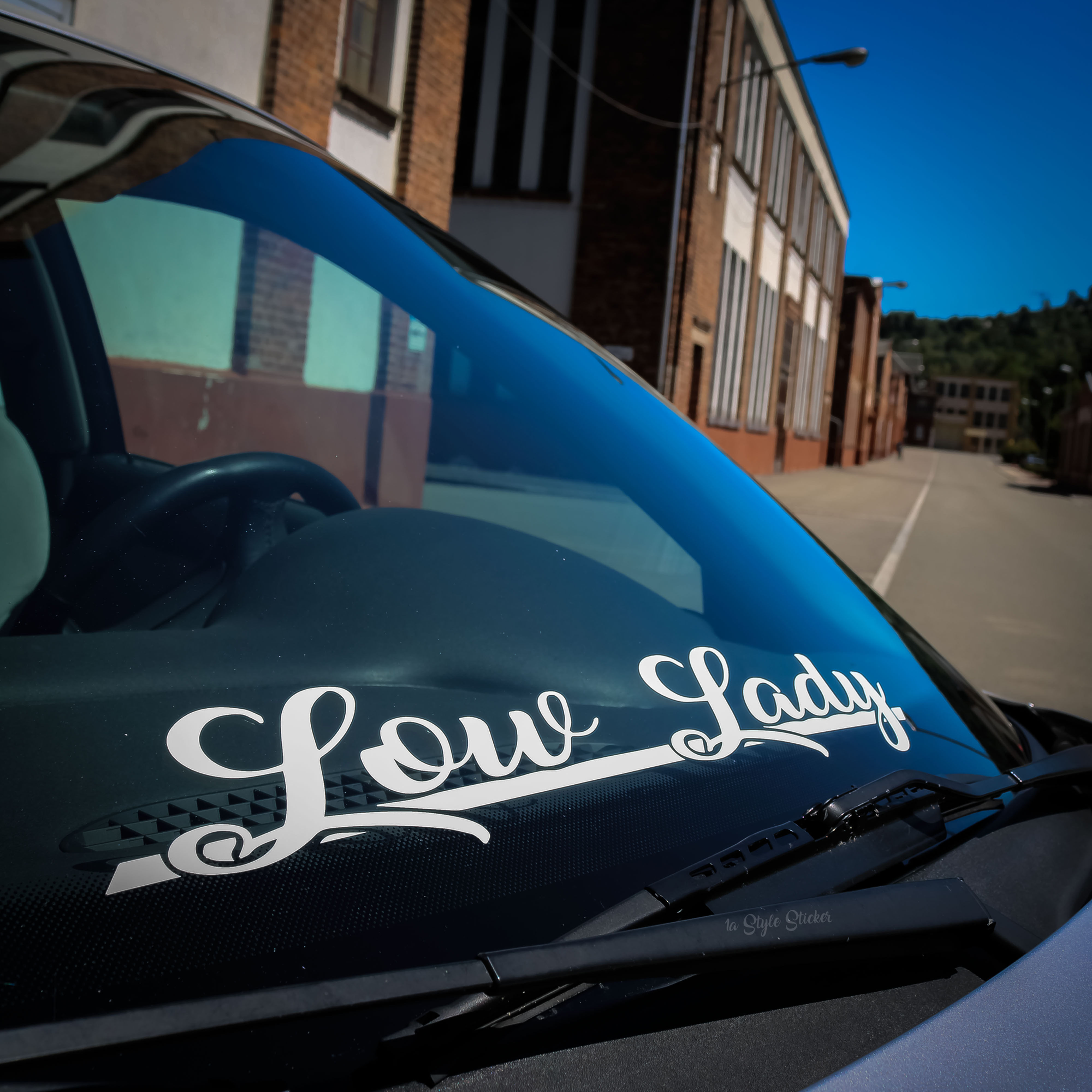 Low Lady Frontscheibenaufkleber Tuningsticker Autoaufkleber Uni Farben Sticker Tuningaufkleber Tuningszene