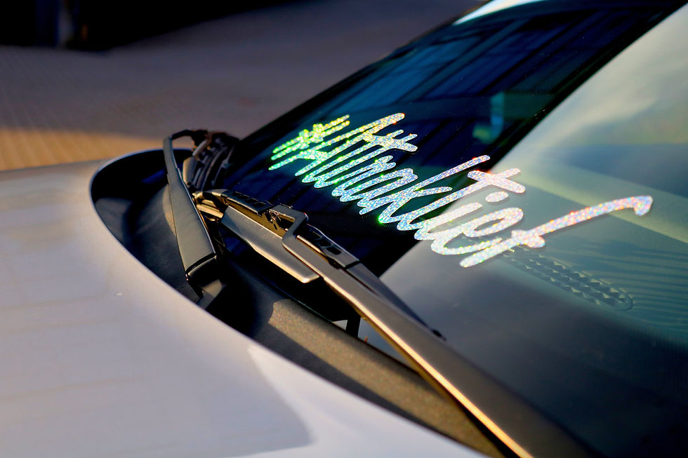 Miniaturbild: #Attraktief Glitzerflakes Tuningsticker Frontscheibenaufkleber Autoaufkleber Effektfolie Custom Sticker Glitter Hologramm