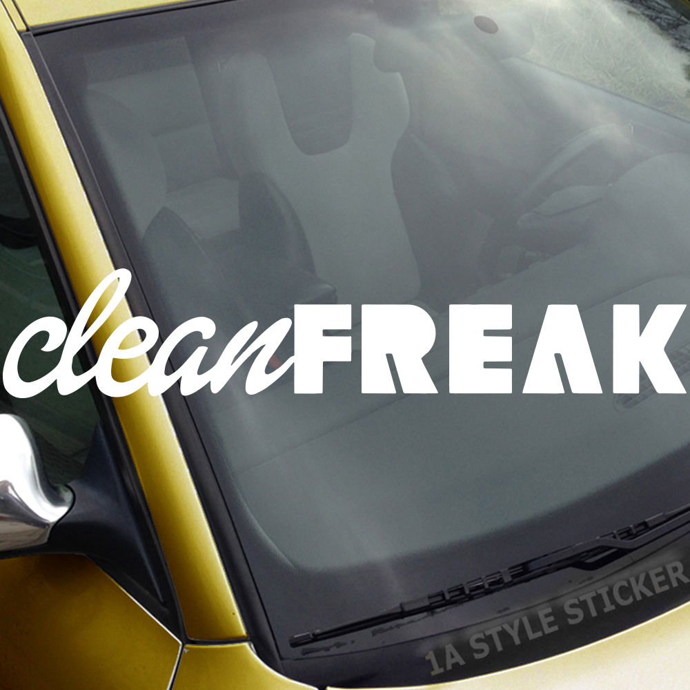 clean Freak Frontscheibenaufkleber Tuningsticker Autoaufkleber Uni Farben Sticker Tuningaufkleber Tuningszene
