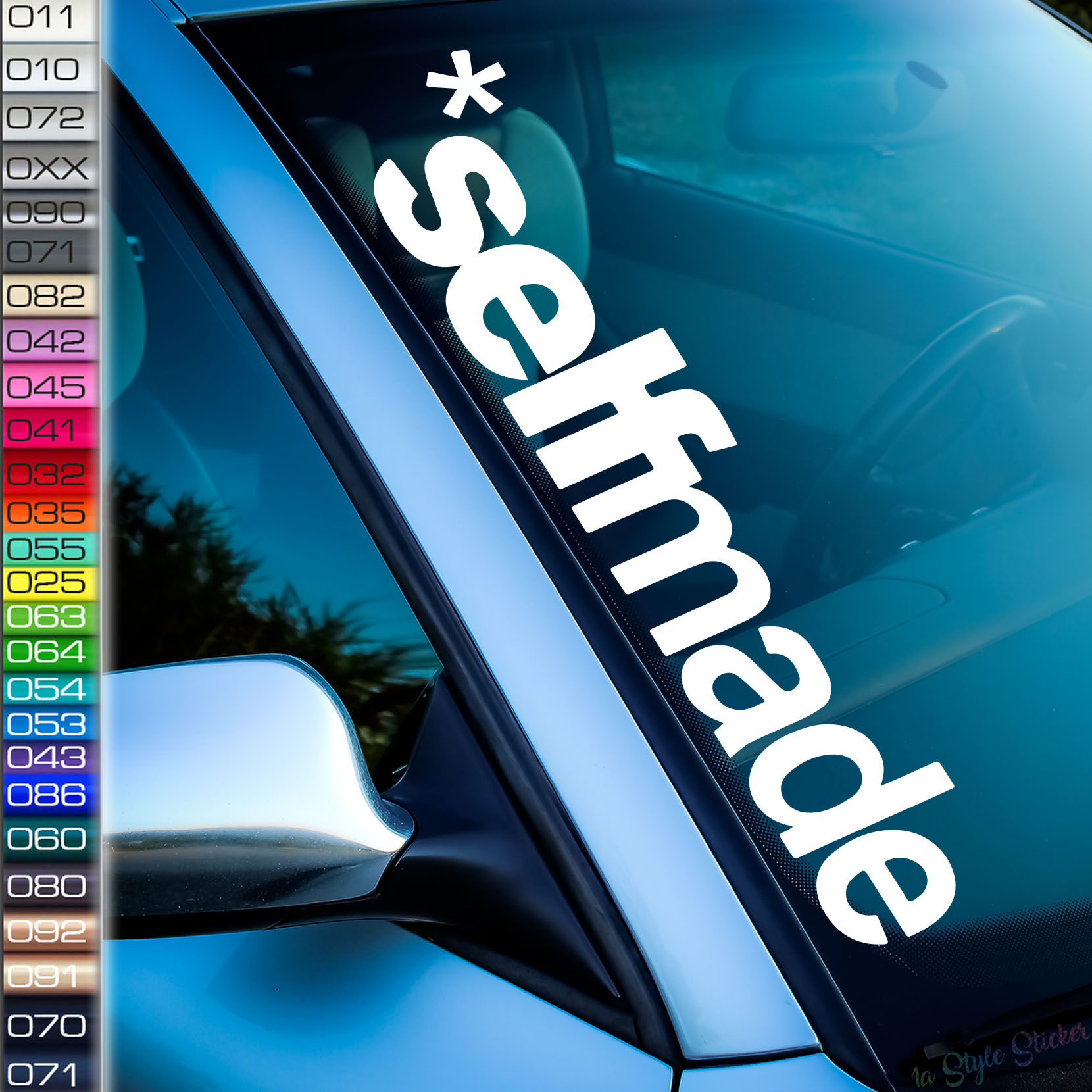*Selfmade Frontscheibenaufkleber Tuningsticker Autoaufkleber Uni Farben Sticker Tuningaufkleber Tuningszene