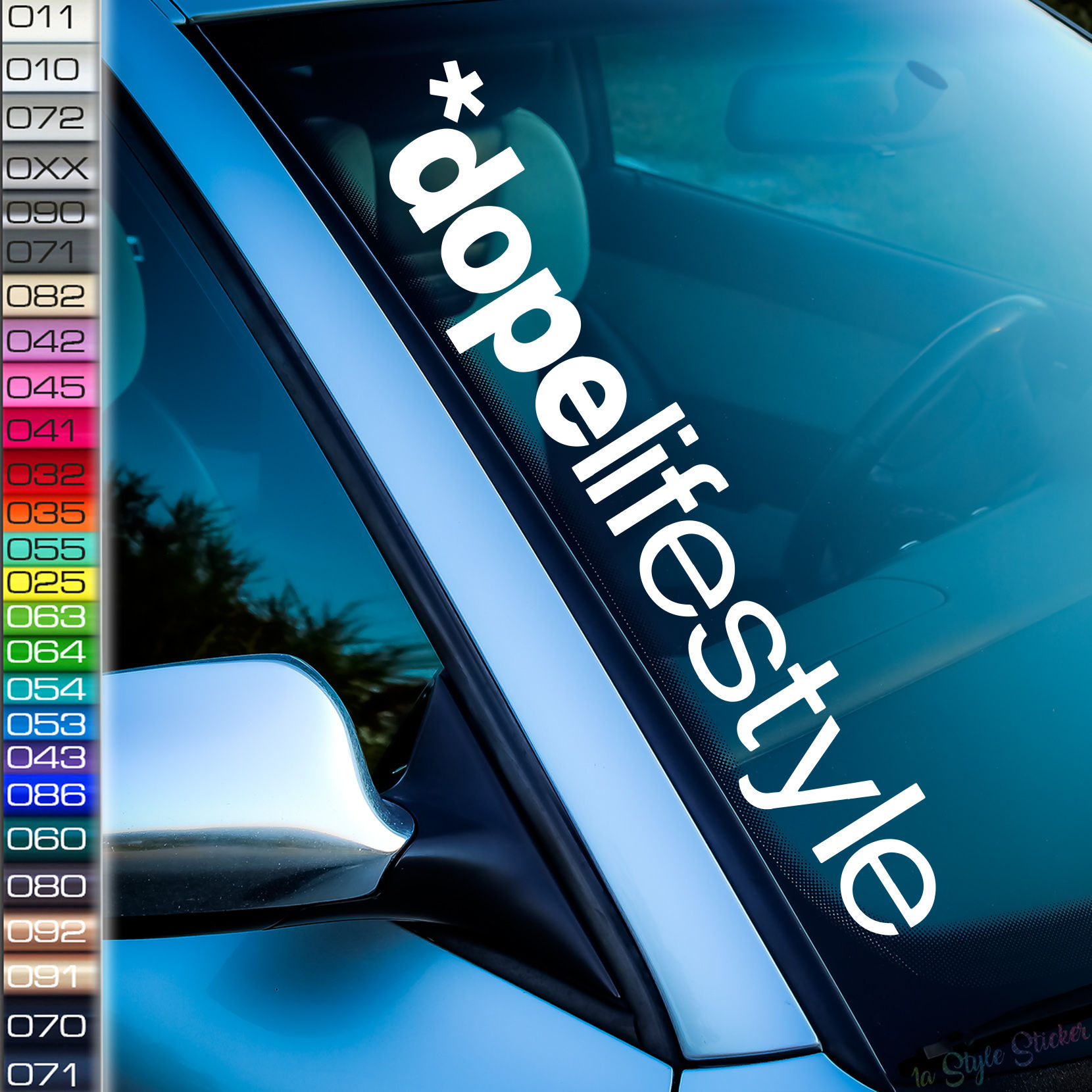 *dopelifestyle Frontscheibenaufkleber Tuningsticker Autoaufkleber Uni Farben Sticker Tuningaufkleber Tuningszenenaufkleber