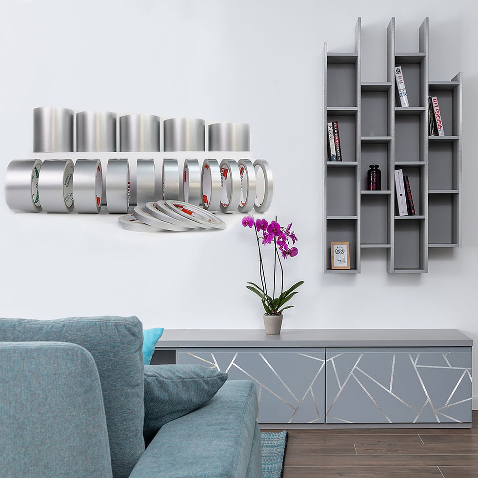 Miniaturbild: Metallic Zierstreifen Folie Möbel Folie Dekorstreifen Küche