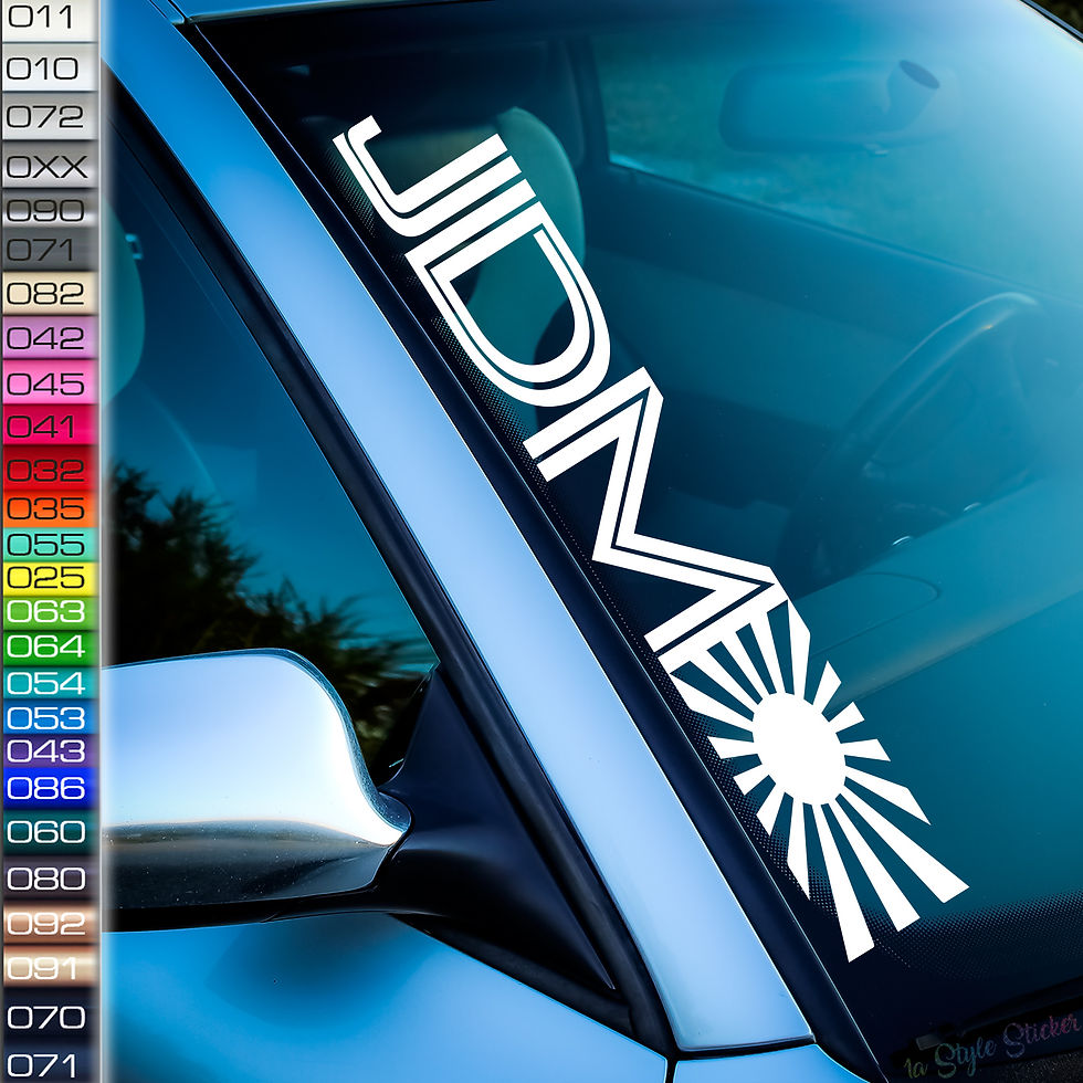 JDM Flagge Frontscheibenaufkleber Tuningsticker Autoaufkleber Uni Farben Sticker Tuningaufkleber Tuningszene