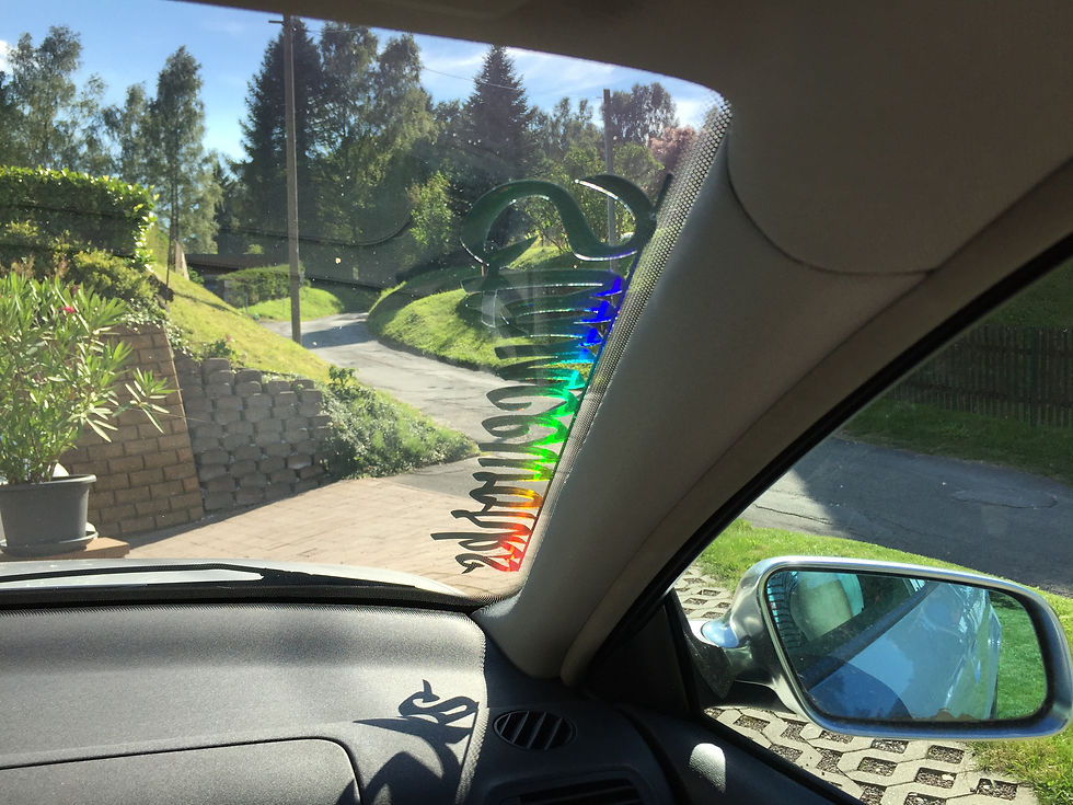 Miniaturbild: Stanceworks Schwarz Blau Silber Rot Tuningsticker Hologramm Frontscheibenaufkleber Holographic Effekt Farbwechsel