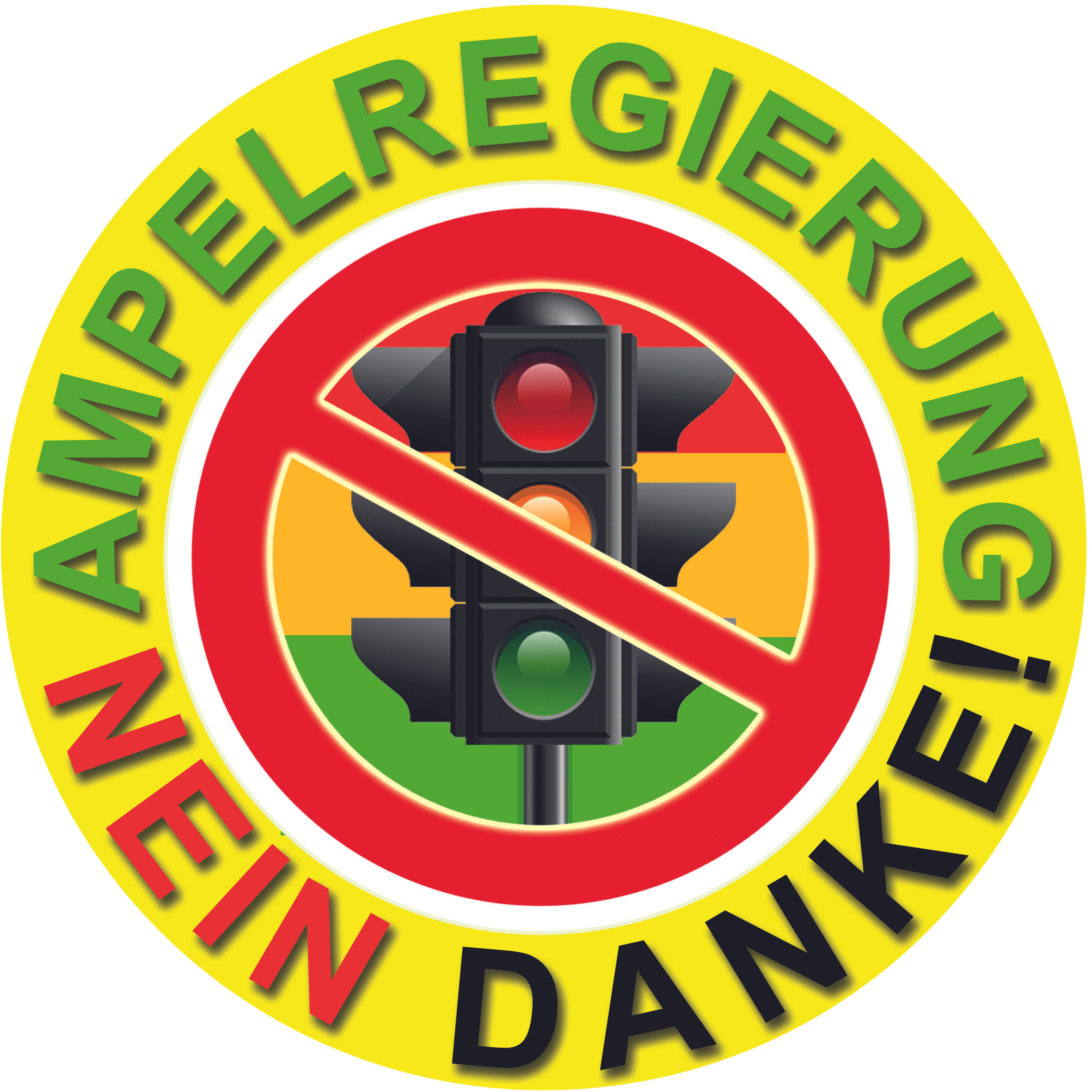 Ampelregierung NEIN DANKE! Autoaufkleber