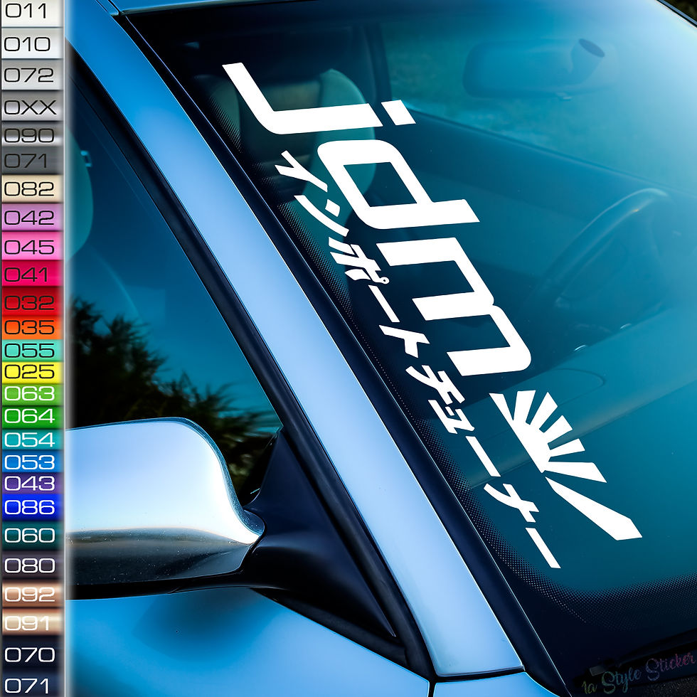 JDM Flagge Frontscheibenaufkleber Tuningsticker Autoaufkleber Uni Farben Sticker Tuningaufkleber Tuningszenenaufkleber