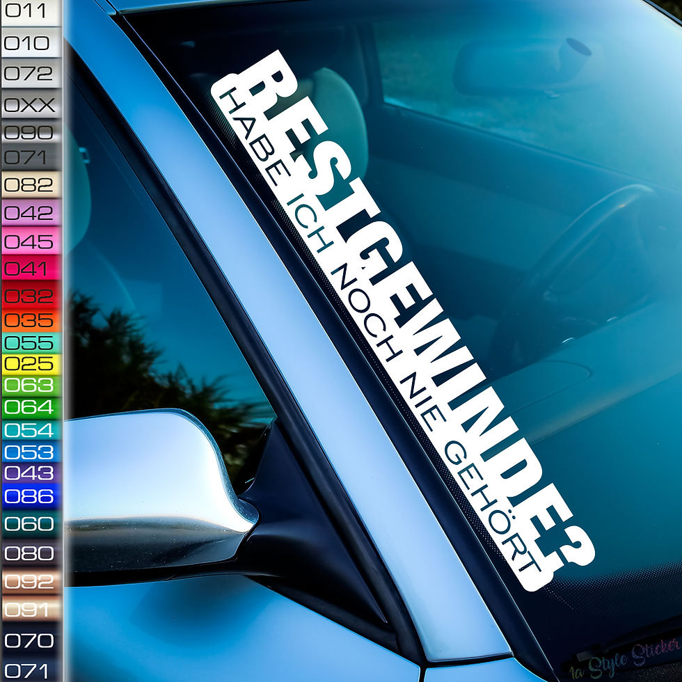 Restgewinde? Noch nie gehörtFrontscheibenaufkleber Tuningsticker Autoaufkleber Uni Farben Sticker Tuningaufkleber Tuningszene