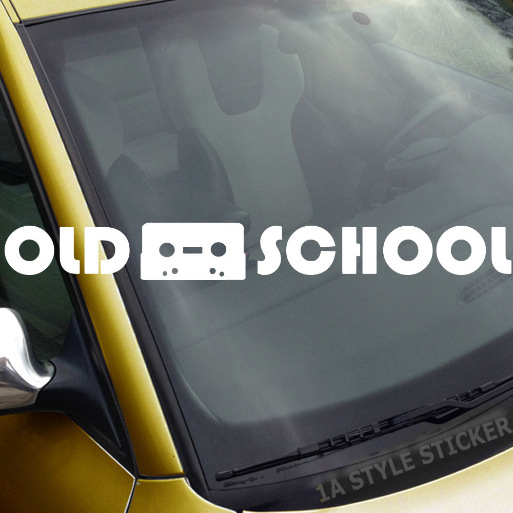 Old School Frontscheibenaufkleber Tuningsticker Autoaufkleber Uni Farben Sticker Tuningaufkleber Tuningszene