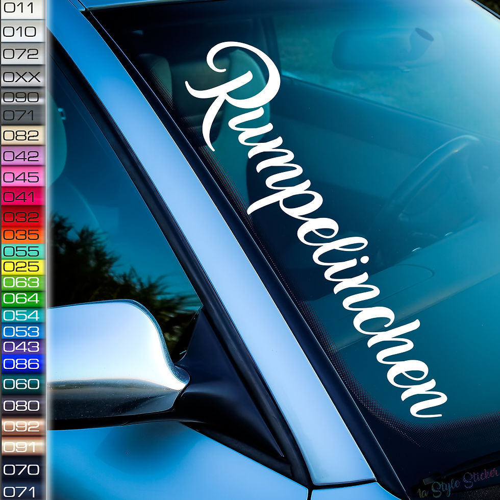 Rumpelinchen Frontscheibenaufkleber Tuningsticker Autoaufkleber Uni Farben Sticker Tuningaufkleber Tuningszene