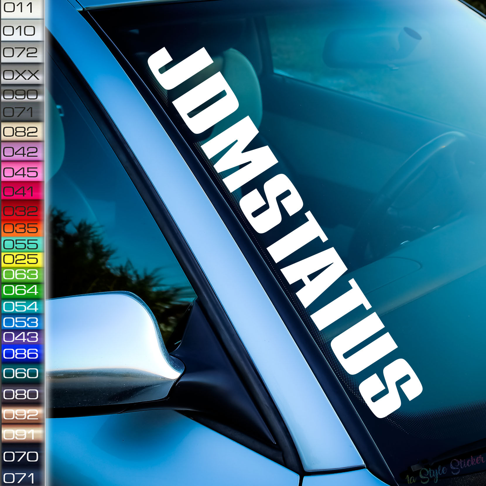 JDM Status Frontscheibenaufkleber Tuningsticker Autoaufkleber Uni Farben Sticker Tuningaufkleber Tuningszene