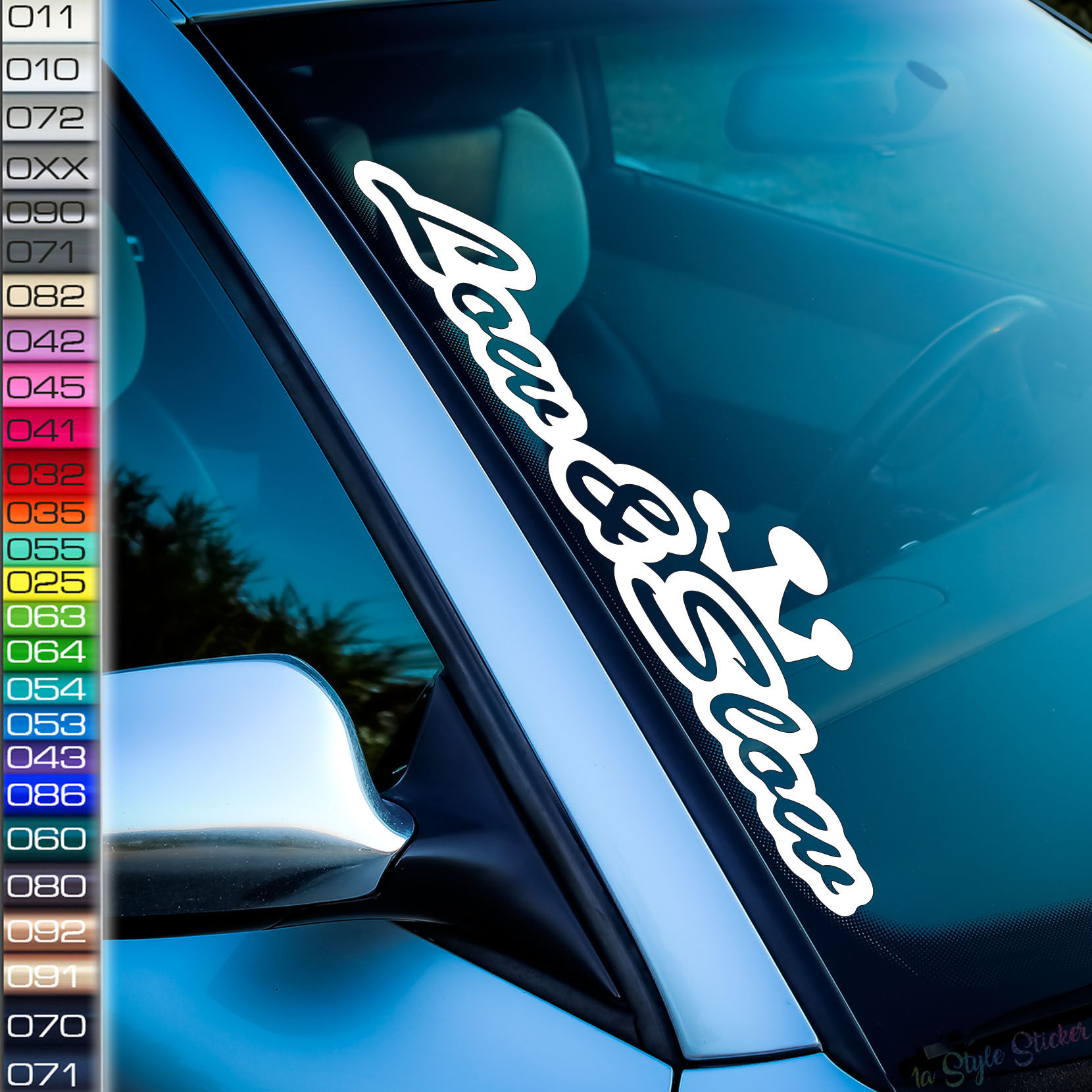 Low & slow Frontscheibenaufkleber Tuningsticker Autoaufkleber Uni Farben Sticker Tuningaufkleber Tuningszene