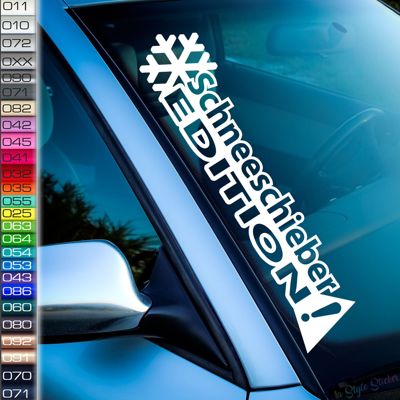 Schneeschieber Edition Frontscheibenaufkleber Tuningsticker Autoaufkleber Uni Farben Sticker Tuningaufkleber Tuningszene