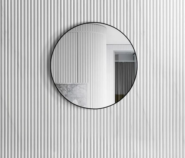 Thumbnail: London Round Metal Frame Mirror