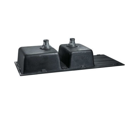 Thumbnail: Black Granite Quartz Double Bowl Sink