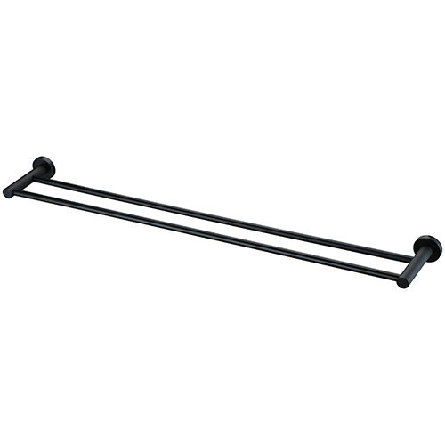 Rondo Black Double Towel Rail 750mm