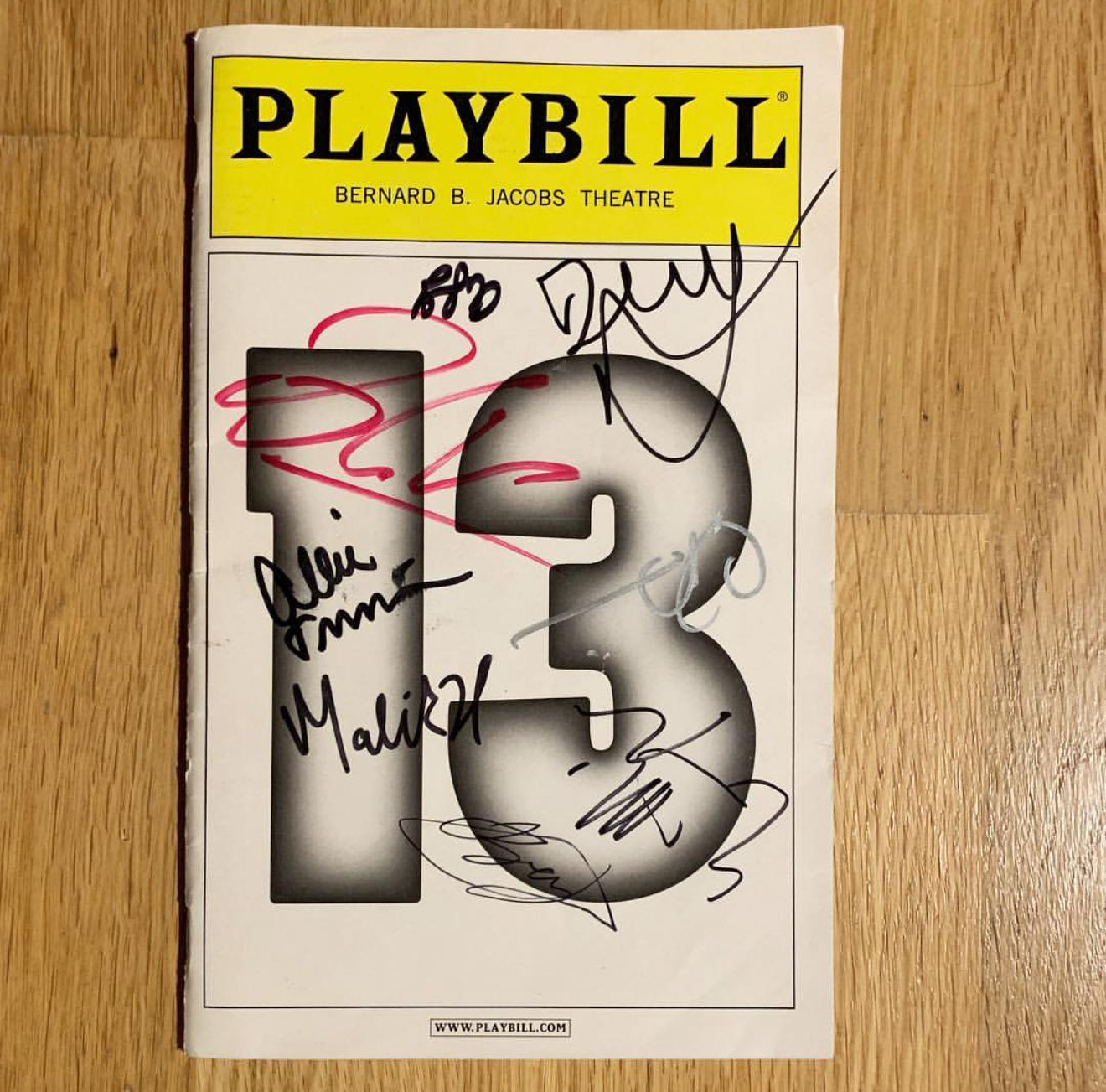 Playbill 13 the musical - Signed by Ariana & cast