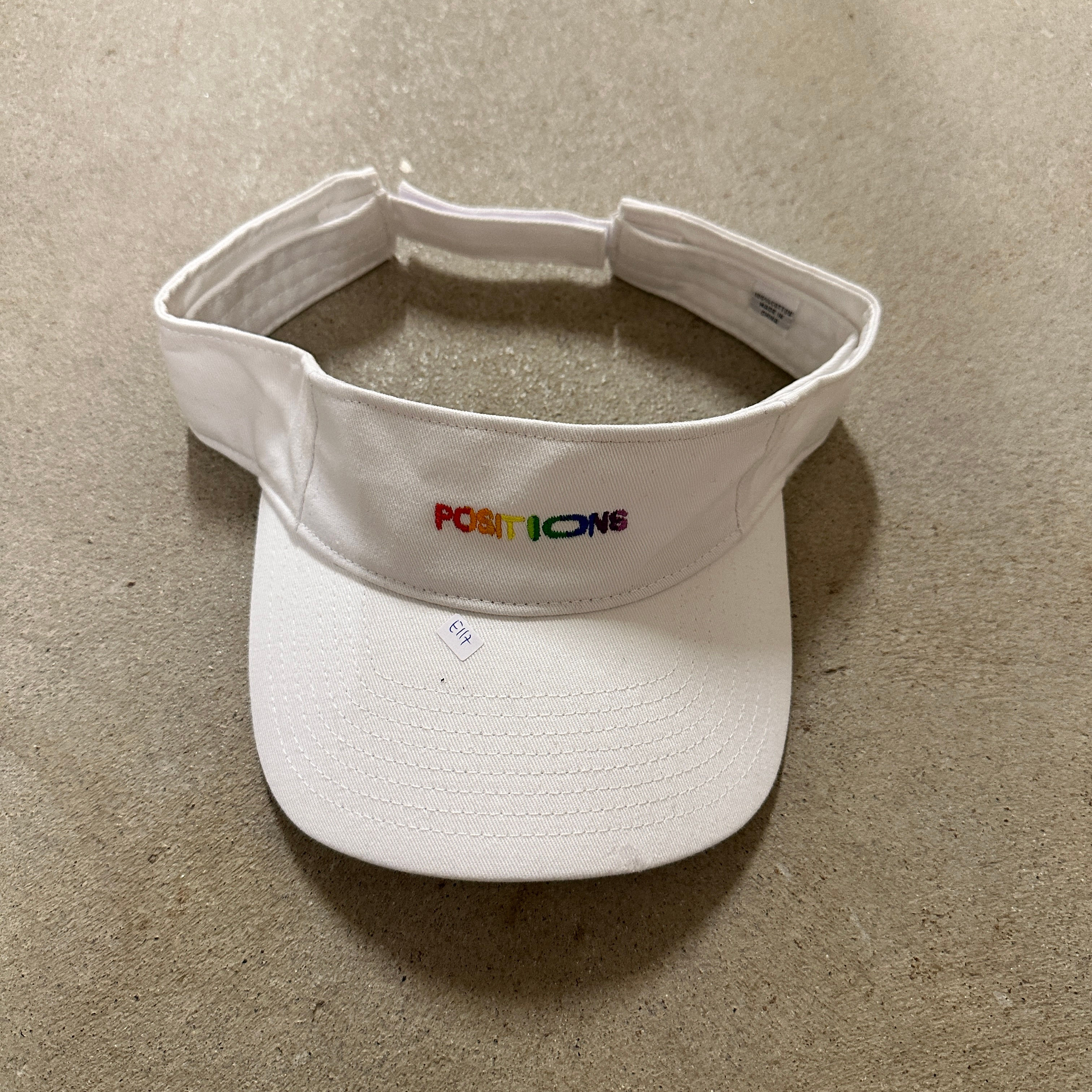 Hat Positions pride hat white