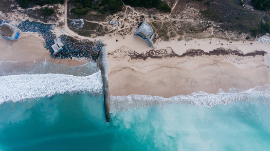 Aerial Photo of a Coast.