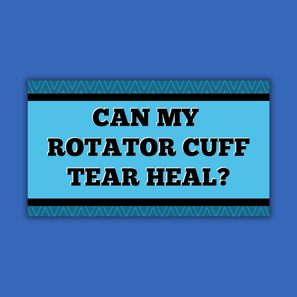 Can My Rotator Cuff Tear Heal?