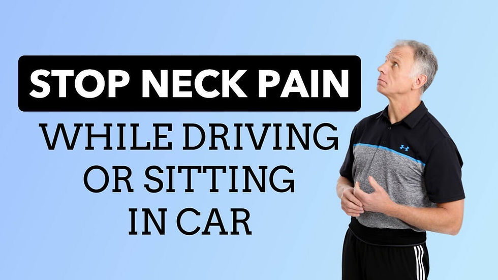 Stop neck pain while driving or sitting in car