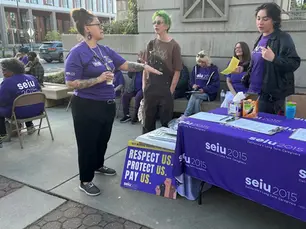 SEIU Union members