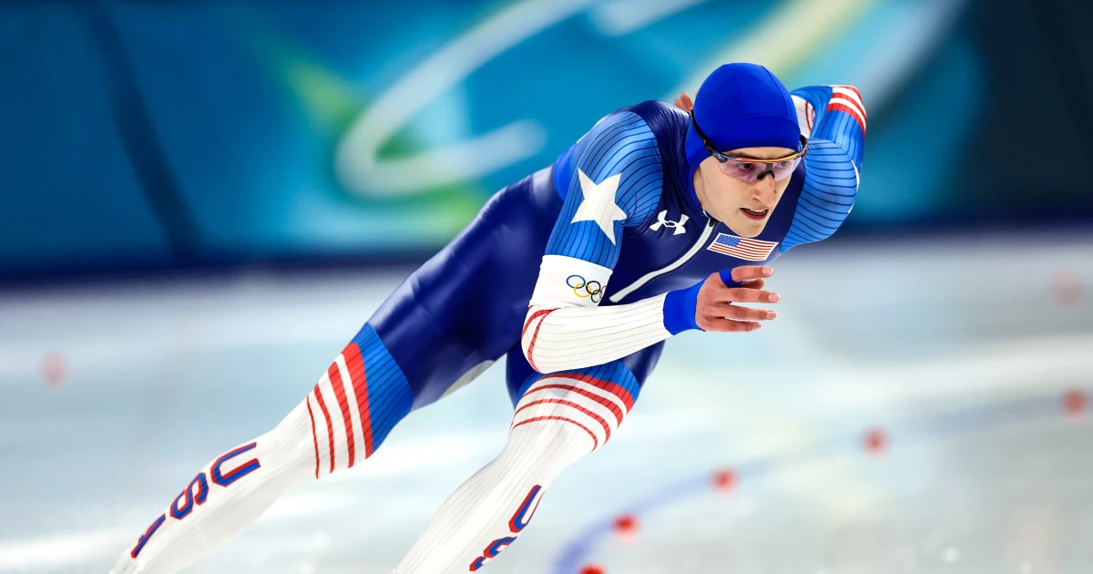 Jordan Stoltz wins Gold for USA in Speed Skating