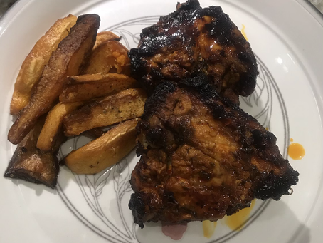 Smoked Paprika Chicken and Sweet Potato Chips