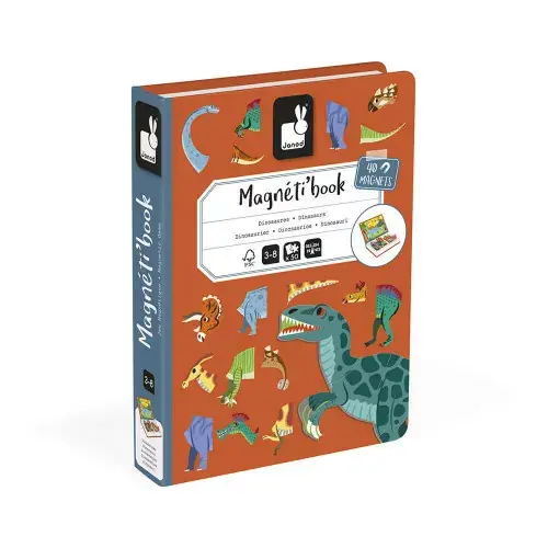 Livro Magnetico- Dinossauros40 peças