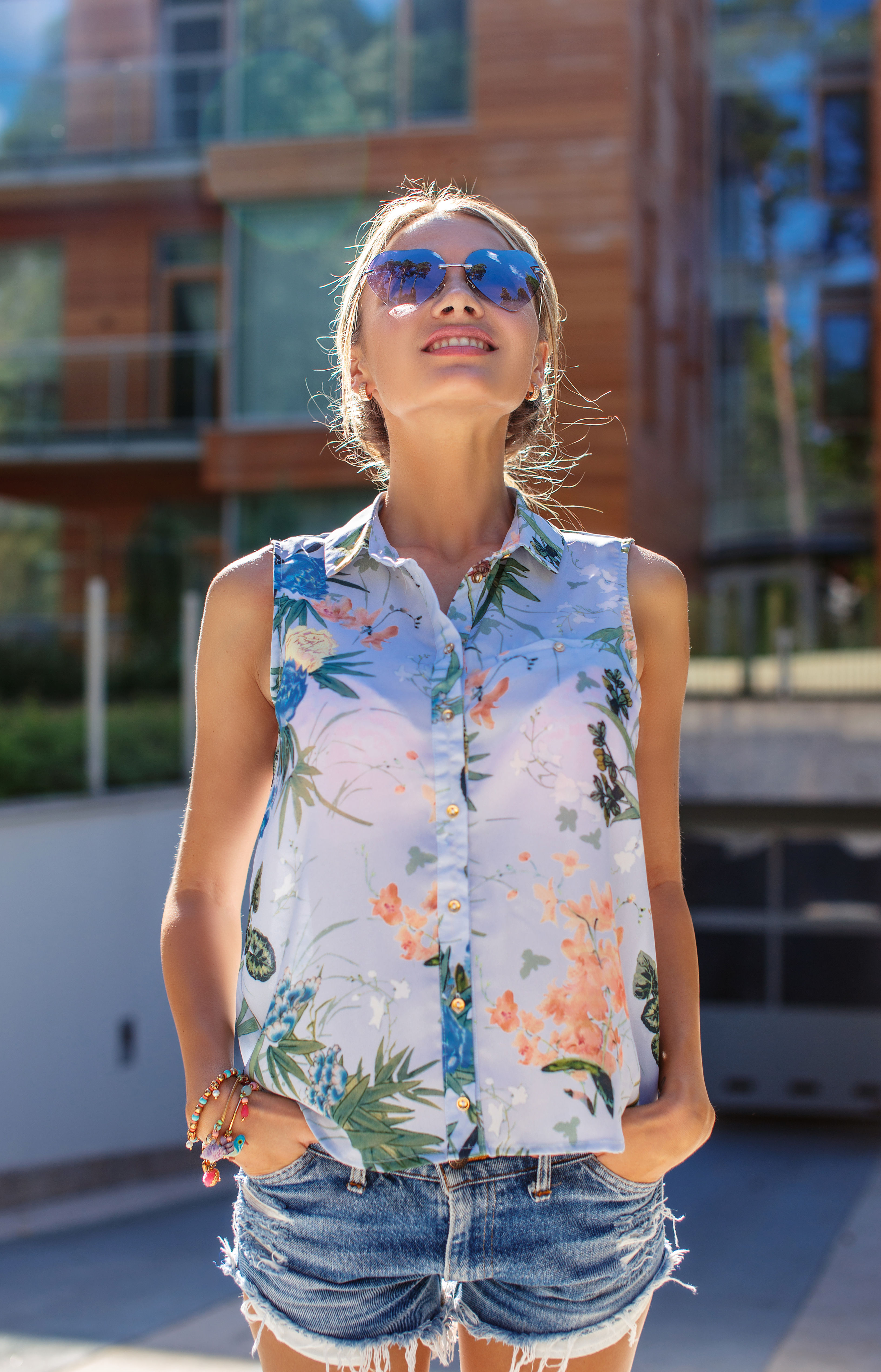 Blossom Breeze Sleeveless Shirt