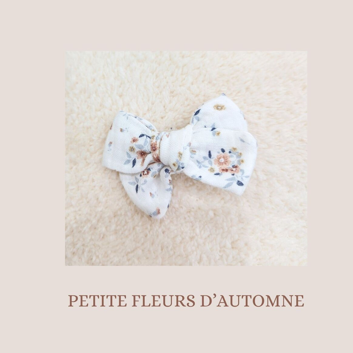 Barrette maxi nœud Fleurs d'automne