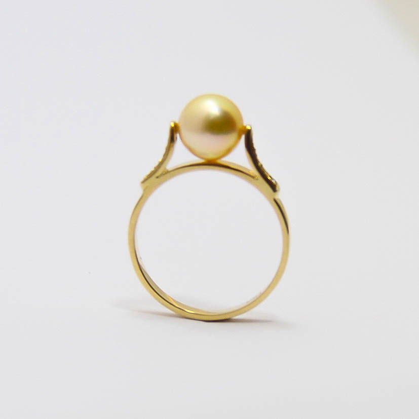 Miniatura: Anel com Pérola em Ouro 18k-750 - Diamantes